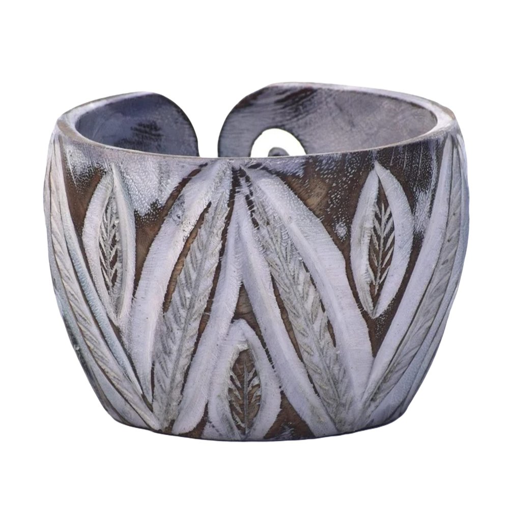 Handpainted Wooden Yarn Bowl Knitting And Crochet Accessories Coloured Bowl