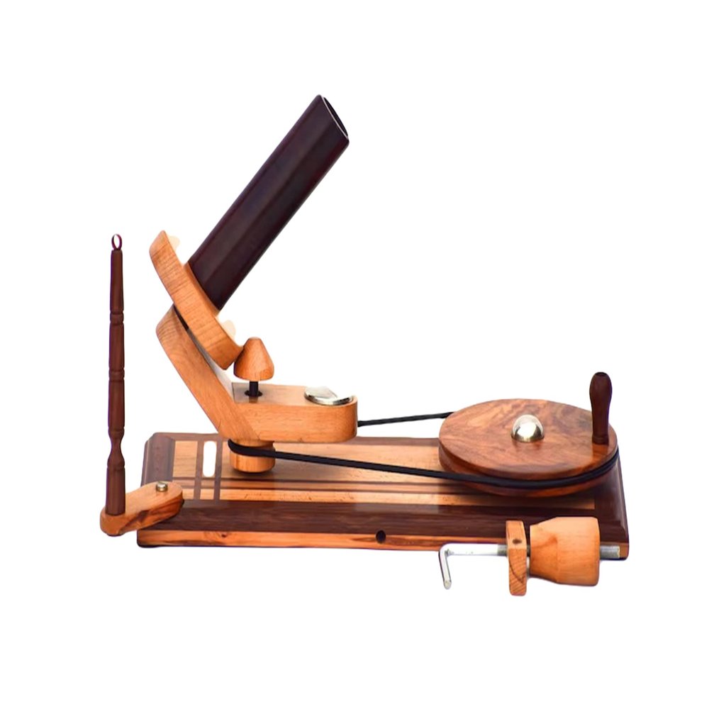 Wooden Yarn Ball Winder Mix Wood Yarn Winder for Knitting and Crocheting Handcrafted Large Yarn Winder