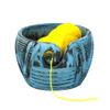 Handpainted Blue Wooden Yarn Bowl Knitting And Crochet Accessories Coloured Bowl view 1