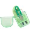 Restokki Portable Mini Plastic Sewing Tool Box, Needle Scissors Storage Container, Portable Art Craft Supply Organizer, Sewing Box Craft Storage(Green) view 4