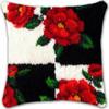 DL-YTG DIY Latch Hook Kits for Art Craft Throw Pillow Pattern Paint Cross Stitch Set Flower A-16X16 Inch view 1