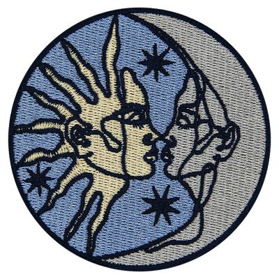 The Sun and Moon Patch Embroidered Applique Badge Iron On Sew On Emblem
