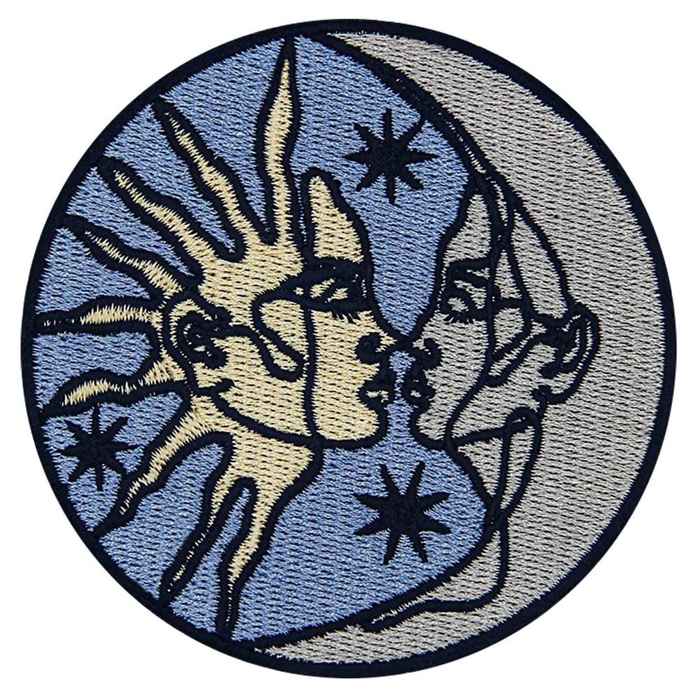 The Sun and Moon Patch Embroidered Applique Badge Iron On Sew On Emblem