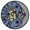 The Sun and Moon Patch Embroidered Applique Badge Iron On Sew On Emblem view 1