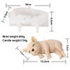 Xidmold 3D Dog Silicone Candle Mold Animal Soap Mold Silicone Dog Mold for Chocolate, Candy, Cake Decor, Soy Wax Candle, Soap, Polymer Clay, Plaster, Resin Art (Dog M) view 2