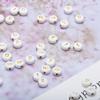1000pcs Acrylic Number Beads 0-9 Round 4x7mm Mixed for Jewelry Making and DIY Bracelets, Necklaces, Key Chains (White/Gold) view 4