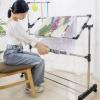 Adjustable Embroidery Stand with Pulley, 360Rotated Needlework Floor Frame, Standing Embroidery Lap Table, Cross Stitch Craft Stand for Art Craft Sewing Holder view 3