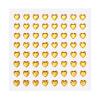 MECCANIXITY 256 Pcs Heart Rhinestone 6mm Self Adhesive Gems Stickers Jewelry Stickers for Valentine Makeup, Arts & Crafts, DIY, Jewelry Making Gold view 1