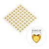 MECCANIXITY 256 Pcs Heart Rhinestone 6mm Self Adhesive Gems Stickers Jewelry Stickers for Valentine Makeup, Arts & Crafts, DIY, Jewelry Making Gold view 2