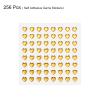 MECCANIXITY 256 Pcs Heart Rhinestone 6mm Self Adhesive Gems Stickers Jewelry Stickers for Valentine Makeup, Arts & Crafts, DIY, Jewelry Making Gold view 3