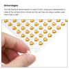 MECCANIXITY 256 Pcs Heart Rhinestone 6mm Self Adhesive Gems Stickers Jewelry Stickers for Valentine Makeup, Arts & Crafts, DIY, Jewelry Making Gold view 4