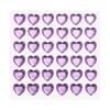 MECCANIXITY 144 Pcs Heart Rhinestone 10mm Self Adhesive Gems Stickers Jewelry Stickers for Valentine Makeup, Arts & Crafts, DIY, Jewelry Making Light Purple view 1