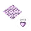 MECCANIXITY 144 Pcs Heart Rhinestone 10mm Self Adhesive Gems Stickers Jewelry Stickers for Valentine Makeup, Arts & Crafts, DIY, Jewelry Making Light Purple view 2