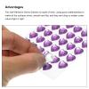MECCANIXITY 144 Pcs Heart Rhinestone 10mm Self Adhesive Gems Stickers Jewelry Stickers for Valentine Makeup, Arts & Crafts, DIY, Jewelry Making Light Purple view 4
