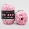 2 Balls Total 100g Milk Cotton Yarn Soft Warm Baby Yarn Space Dyed Gradually Changing Color Knitting Yarn Sweater Scarf Crochet Yarn (01-Pink) view 1