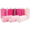 Moon Thread Assorted Pinks Spun Polyester Sewing Thread - 1000M, Set of 10 view 1