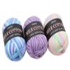 2 Balls Total 100g Milk Cotton Yarn Soft Warm Baby Yarn Space Dyed Gradually Changing Color Knitting Yarn Sweater Scarf Crochet Yarn (05-Sky) view 4