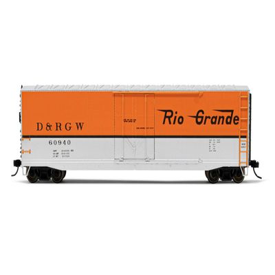 Rivaraossi D&RGW Denver & Rio Grande Western Railroad Box Car with Plug Door Running Number 60940 HO Scale Train Rolling Stock HR6583B