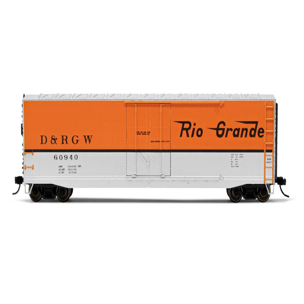 Rivaraossi D&RGW Denver & Rio Grande Western Railroad Box Car with Plug Door Running Number 60940 HO Scale Train Rolling Stock HR6583B