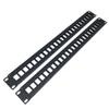 JINGCHENGMEI 2 Pack of 1U Patch Panel 24-Port Blank Keystone, 1U 19" Rackmount Housing for Keystone Jacks (2) view 2