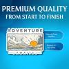 Adventure Awaits - Camping Camper Hiking Outdoors Nature Explore - Premium Quality Laminated Vinyl Stickers 2-Pack | 5-Inch on Widest Side | Made in USA - FHJ136 view 3