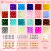 753 Pieces Glass Beads Bracelet Making Kit, Shynek 24 Color Glass Beads for Jewelry Making with Spacer Beads, Bail Tube Beads, Charms and Elastic String for Bracelets view 3