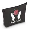 JXGZSO Crochet Yarn Knitting Project Bag Witch Crochet Makeup Bag With Zipper Knitter Gift (stitch craft B) view 1