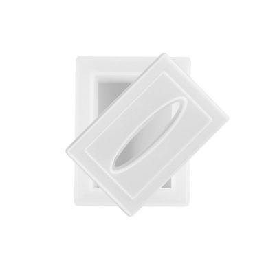 QMIQMI Epoxy Resin DIY Crystal Epoxy Silicone Rectangular Household Flip Cover with Hole Tissue Box Silicone Mold B