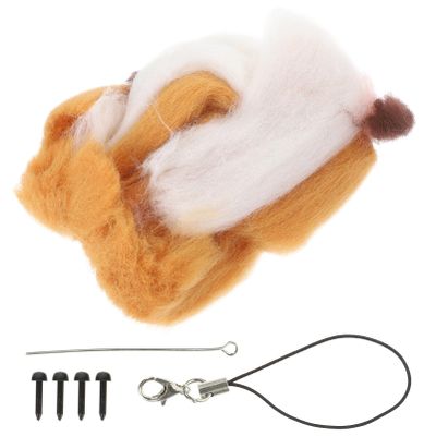 VILLCASE 1 Set Felt Fun Mold Kit DIY Crafts DIY Kits Felt Doll Outfit Sets Suit Needle Material Handmade Material Wool Corgi Wool Dog Doll