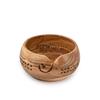 SAMHITA Acacia Wood Yarn Bowl Holder |Handmade Crocheting Accessories and Supplies Organizer (7" x 7" x 4") view 2