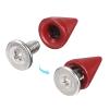 uxcell 100 Sets Cone Spikes Studs, 7x10mm Studs and Spike Metal Screw Back Rivet for Clothing Belts Bags Shoes DIY Leathercraft, Red view 4
