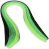 ODETOJOY Quilling Paper Gradient Quilling Strips 3mm Crafts Filigrana Paper 1/8inch Rainbow Color 120pcs Length 21inch (Green) view 1