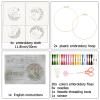 ORIGACH 4 Pack Cat Moon Embroidery Kits for Beginners, DIY Starter Hand Embroidery Kit with Moon Floral Patterns and Instructions view 2