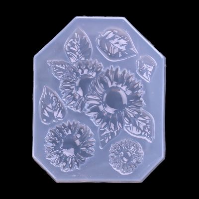 QMIQMI Silicone Resin Molds Kit DIY Crystal Drop Glue Mould Pattern Leaf Decoration Mirror Drop Glue Table Accessories Mould Pendant A