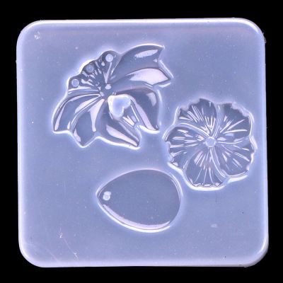 QMIQMI Resin Mold Mirror Crystal Flower Butterfly Shell Tag Flower Drop Glue Silicone Mould Headwear Brooch Jewelry Accessories 2Pcs C