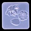QMIQMI Resin Mold Mirror Crystal Flower Butterfly Shell Tag Flower Drop Glue Silicone Mould Headwear Brooch Jewelry Accessories 2Pcs C view 1