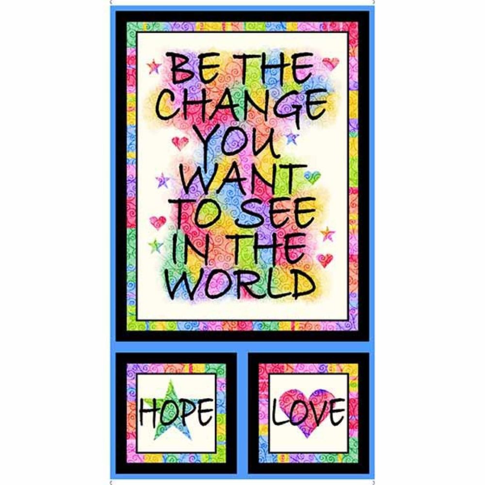 QT Fabrics Be The Change by Cindy Sepp 29509 X 24" Panel Fabric