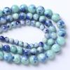 60pcs 6mm Natural Blue Green Persian Jade Stone Beads for Jewelry Making Round Loose Spacer Beads DIY Bracelets Necklaces 15" (6mm, Blue Green Jade) view 3