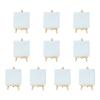 Tyenaza Mini Easel Stand, 10Pcs Adjustable Slope Mini Wood Display Easel with Frame for Oil Painting DIY view 1