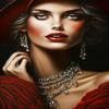 DIY Diamond Painting Kits Red Lip Beauty - Character Image Full Circle Gemstone Crystal Diamond Art Crafts for Adults, Best Choice for Wall Decor & Bedroom Decor As Gifts (16 X 24 Inch) view 1