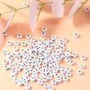 1000pcs White Acrylic Number Beads 7x4mm Mixed Number Beads Acrylic Plastic Round Shape Loose Beads for DIY Phone Case Glasses Decoration Bracelets Necklaces Key Chains view 3
