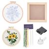 WADORN DIY Embroidery Kits, DIY Transparent Floral Plant Pattern Cross Stitch Kit Chinese Needlepoint Embrodery Making Set with Instruction Handicraft Embroidery Decoration Hanging Picture view 1