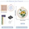WADORN DIY Embroidery Kits, DIY Transparent Floral Plant Pattern Cross Stitch Kit Chinese Needlepoint Embrodery Making Set with Instruction Handicraft Embroidery Decoration Hanging Picture view 2