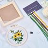 WADORN DIY Embroidery Kits, DIY Transparent Floral Plant Pattern Cross Stitch Kit Chinese Needlepoint Embrodery Making Set with Instruction Handicraft Embroidery Decoration Hanging Picture view 4
