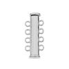 John Bead Beadwork Findings, Silver Tube Slide Clasp with 4-Strands, 6pcs, (2pcs x 3) view 2