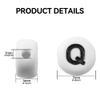 1000Pcs Flat Round Letter Beads 7x4mm with Letter Q White Acrylic Beads for DIY Phone Case Glasses Decoration Bracelets Necklaces Key Chains view 2