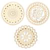 Honbay 3PCS Wooden Embroidery Floss Organizer Cross Stitch Floss Holder Wooden Board Sewing Floss Accessories with Holes for Craft DIY Sewing Storage (3 Style) view 1