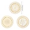 Honbay 3PCS Wooden Embroidery Floss Organizer Cross Stitch Floss Holder Wooden Board Sewing Floss Accessories with Holes for Craft DIY Sewing Storage (3 Style) view 2