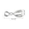 PATIKIL Pendant Bail Clips, 20Pcs 6x17mm Metal Pendant Connector Clasp Buckle for Jewelry Making Findings Earring Bracelets DIY Crafting, Silver White view 2