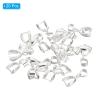 PATIKIL Pendant Bail Clips, 20Pcs 6x17mm Metal Pendant Connector Clasp Buckle for Jewelry Making Findings Earring Bracelets DIY Crafting, Silver White view 3